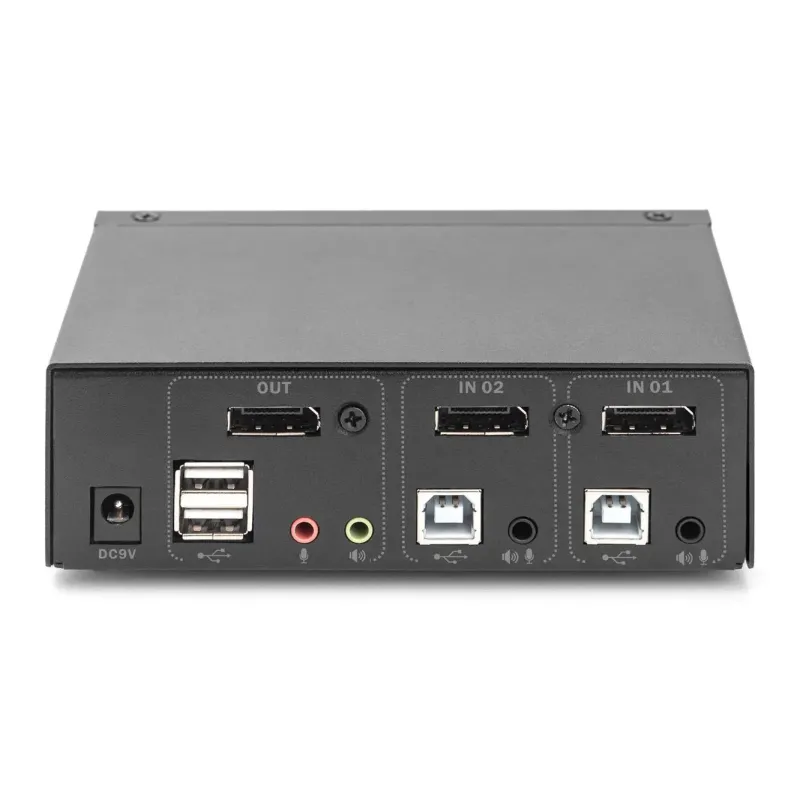Przełącznik KVM DIGITUS 2 portowy DisplayPort, 4K 60Hz | PartsPC.pl
