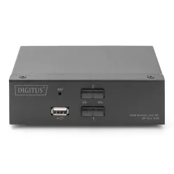 Przełącznik KVM DIGITUS 2 portowy DisplayPort, 4K 60Hz | PartsPC.pl