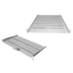 Półka DIGITUS 19" 1U 450mm (RAL 7035) z podporą | PartsPC.pl