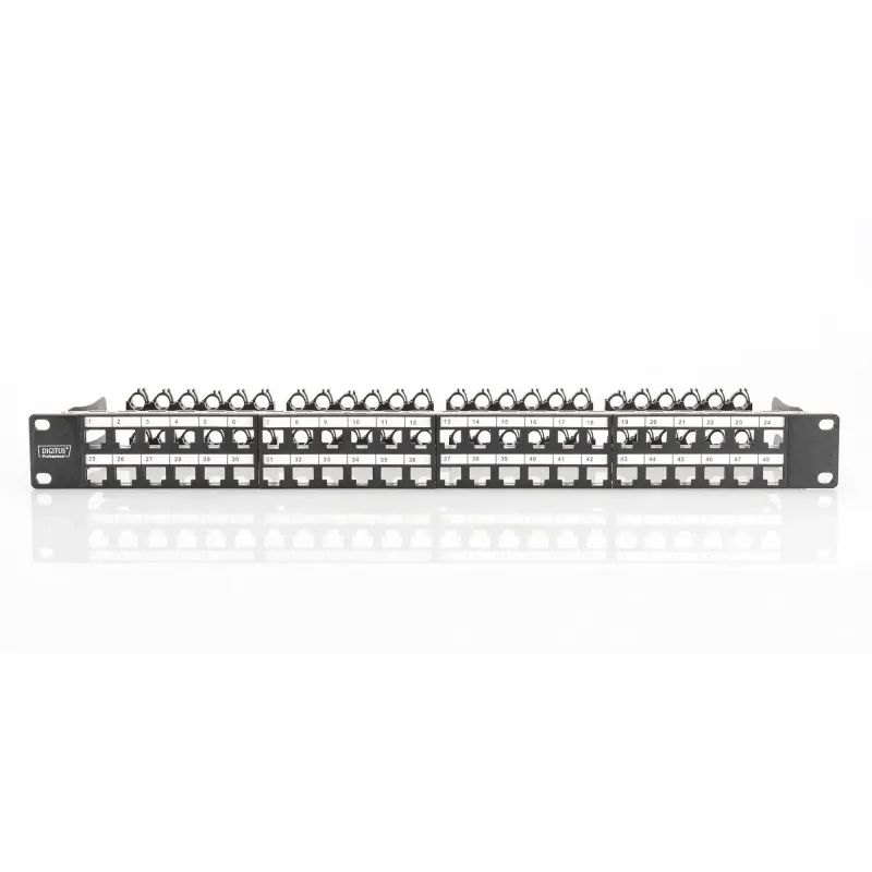 Patch panel pusty DIGITUS 19" 48 port 1U do modułów | PartsPC.pl