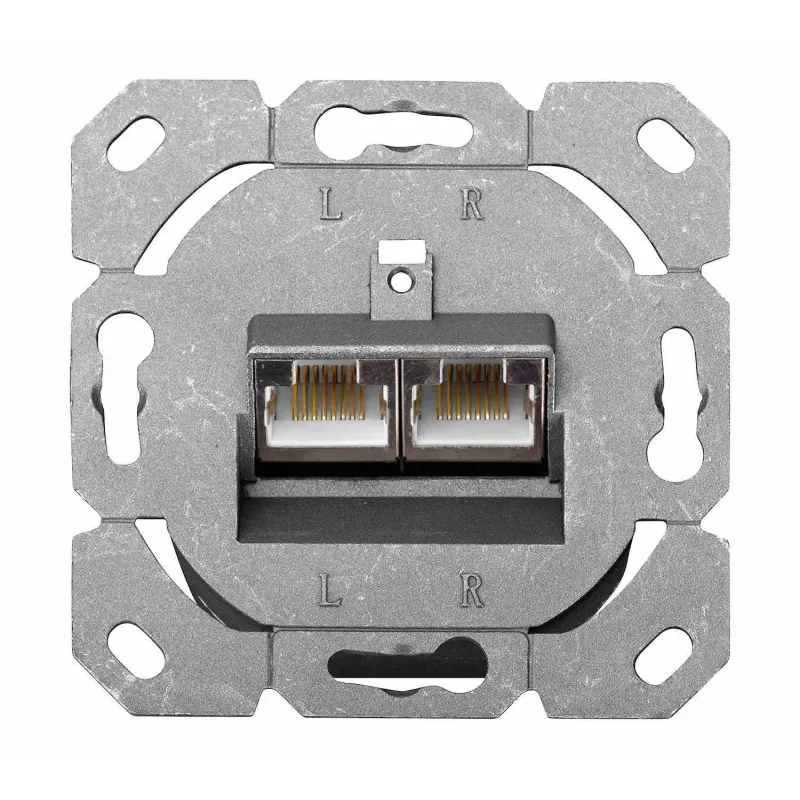 Gniazdo natynkowe DIGITUS 2x RJ45 ekranowane kat. 6 | PartsPC.pl