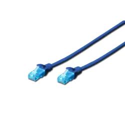 Patchcord DIGITUS UTP kat. 5e 0,25m PVC niebieski | PartsPC.pl