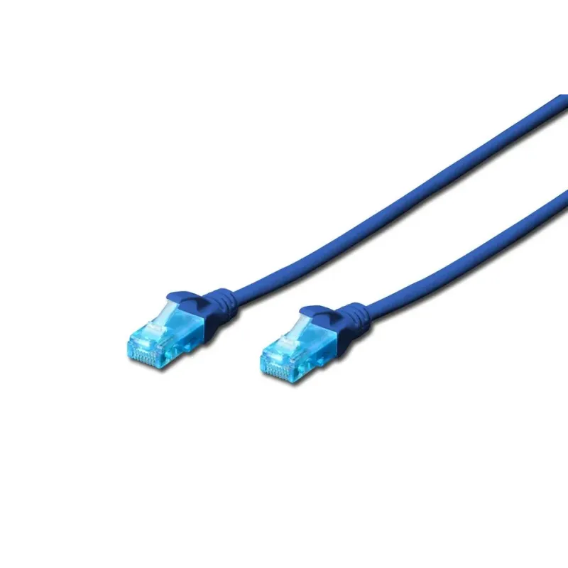 Patchcord DIGITUS UTP kat. 5e 0,25m PVC niebieski | PartsPC.pl