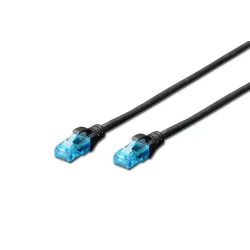 Patchcord DIGITUS UTP kat. 5e 5m PVC czarny | PartsPC.pl