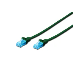 Patchcord DIGITUS UTP kat. 5e 0,5m PVC zielony | PartsPC.pl