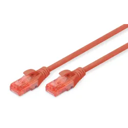 Patchcord DIGITUS UTP kat. 6 2m PVC czerwony | PartsPC.pl