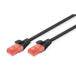 Patchcord DIGITUS UTP kat. 6 3m PVC czarny | PartsPC.pl