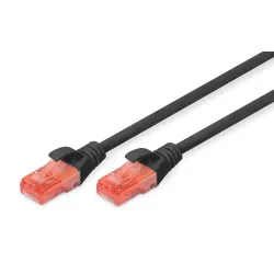 Patchcord DIGITUS UTP kat. 6 5m PVC czarny | PartsPC.pl