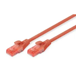 Patchcord DIGITUS UTP kat. 6 5m PVC czerwony | PartsPC.pl