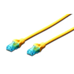 Patchcord DIGITUS UTP kat. 5e 7m PVC żółty | PartsPC.pl