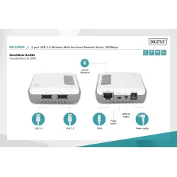 Serwer sieciowy DIGITUS wielofunkcyjny, bezprzewodowy | PartsPC.pl