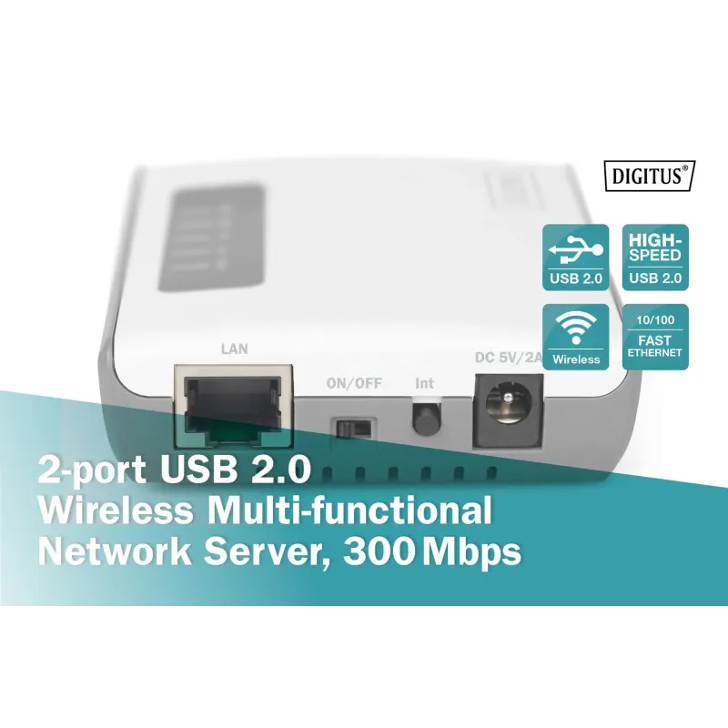 Serwer sieciowy DIGITUS wielofunkcyjny, bezprzewodowy | PartsPC.pl