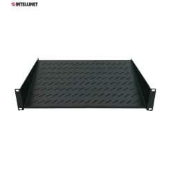 Półka do szafy 19" Intellinet 150mm 1U pełna, czarna | PartsPC.pl