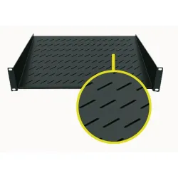 Półka do szafy 19" Intellinet 150mm 1U pełna, czarna | PartsPC.pl