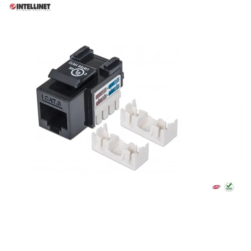 Moduł Keystone Intellinet RJ45 UTP Cat.6, czarny | PartsPC.pl