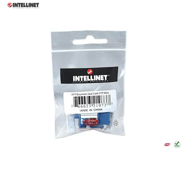 Moduł Keystone Intellinet RJ45 UTP Cat.6, niebieski | PartsPC.pl