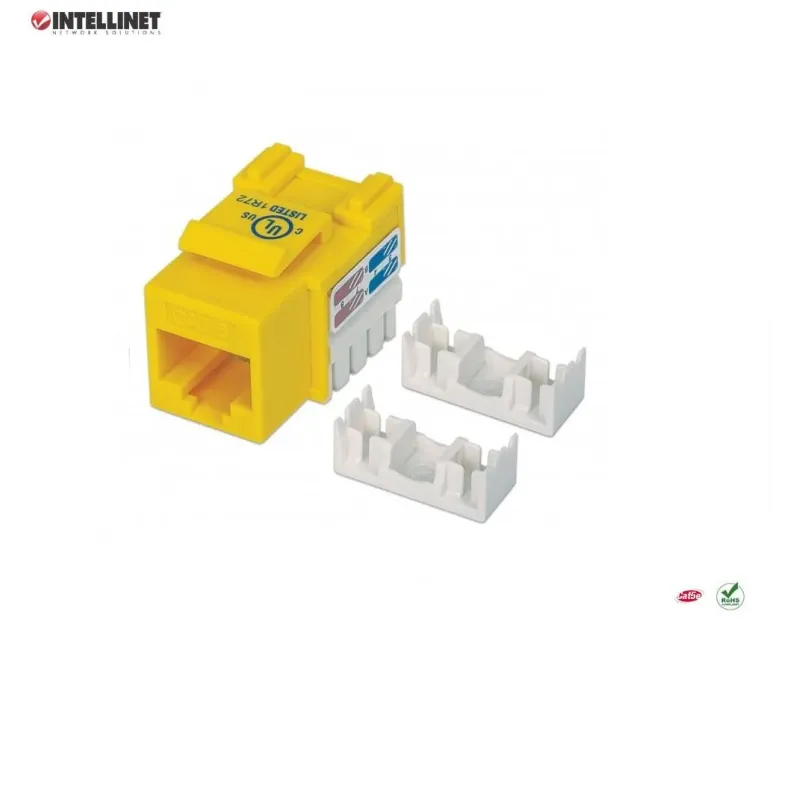 Moduł Keystone Intellinet RJ45 UTP Cat.6, żółty | PartsPC.pl