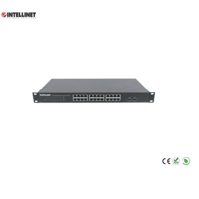 Switch niezarządzalny Intellinet 24x 10/100/1000 Mbps + | PartsPC.pl