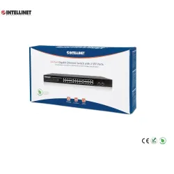 Switch niezarządzalny Intellinet 24x 10/100/1000 Mbps + | PartsPC.pl