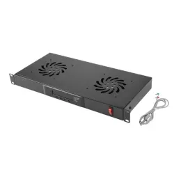 Panel wentylacyjny Lanberg LCD poziomy 1U z termostatem | PartsPC.pl