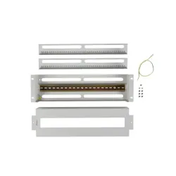 Panel dystrybucji napięć Lanberg 19" 3U z szyną DIN | PartsPC.pl