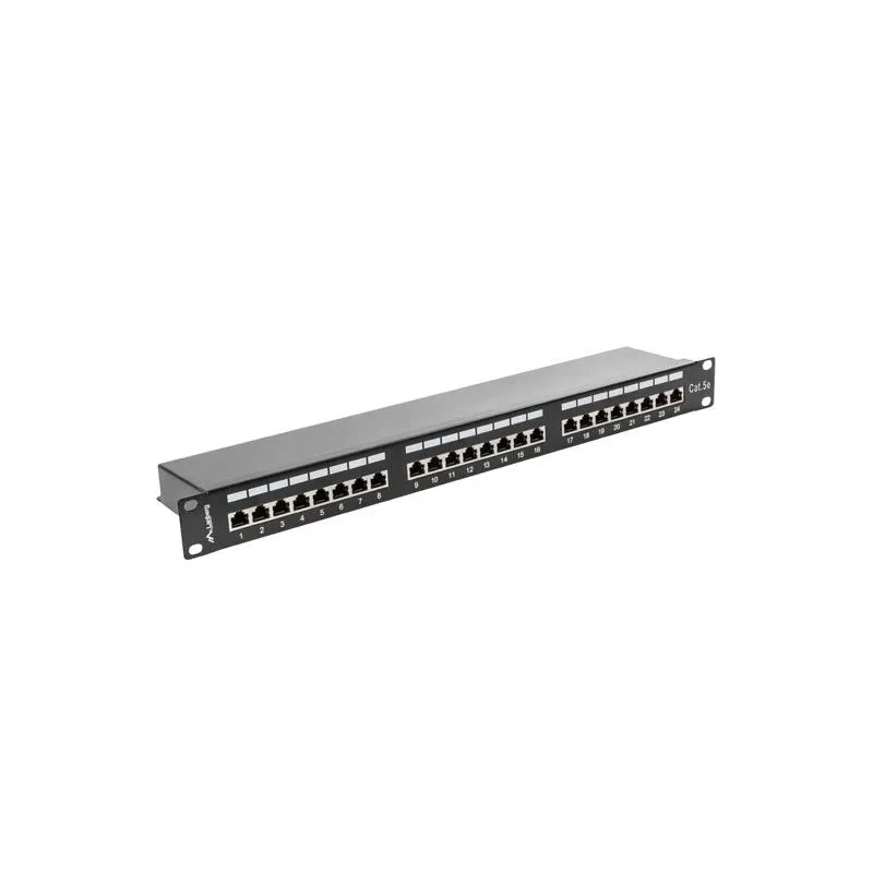 Patch panel Lanberg PPS5-1024-B 24 port 1U kat.5e | PartsPC.pl