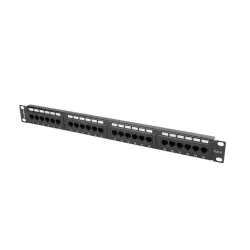 Patch panel Lanberg PPU6-1024-B 24 port 1U kat.6 czarny | PartsPC.pl