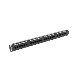 Patch panel Lanberg PPU6-1024-B 24 port 1U kat.6 czarny | PartsPC.pl