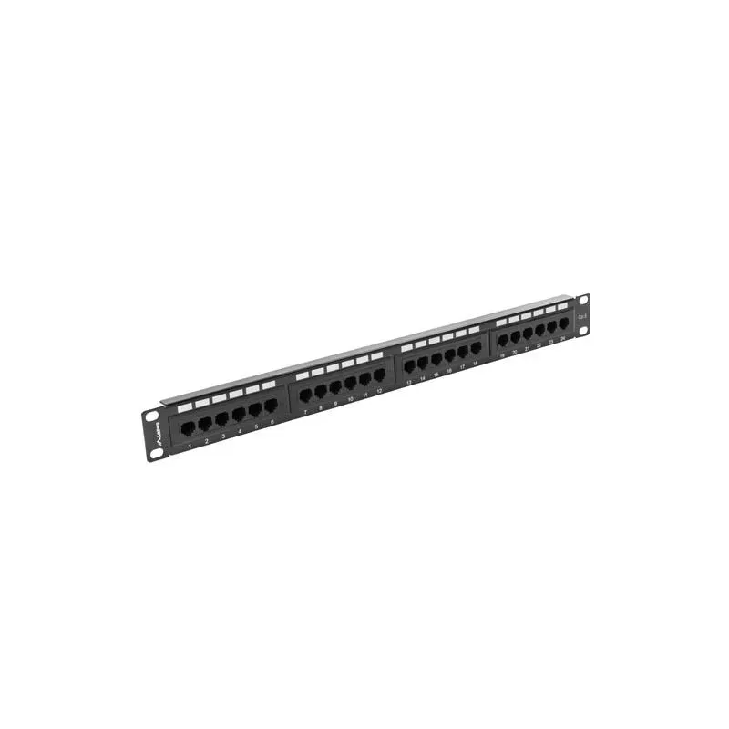 Patch panel Lanberg PPU6-1024-B 24 port 1U kat.6 czarny | PartsPC.pl