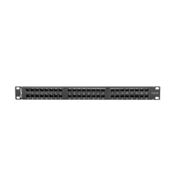 Patch panel Lanberg PPU6-1048-B 48 port 1U kat.6 czarny | PartsPC.pl
