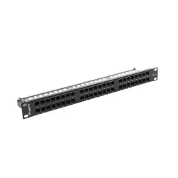 Patch panel Lanberg PPU6-1048-B 48 port 1U kat.6 czarny | PartsPC.pl