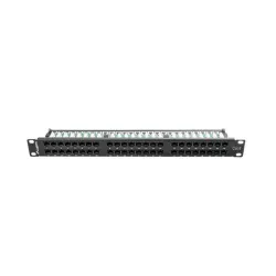 Patch panel Lanberg PPU6-1048-B 48 port 1U kat.6 czarny | PartsPC.pl