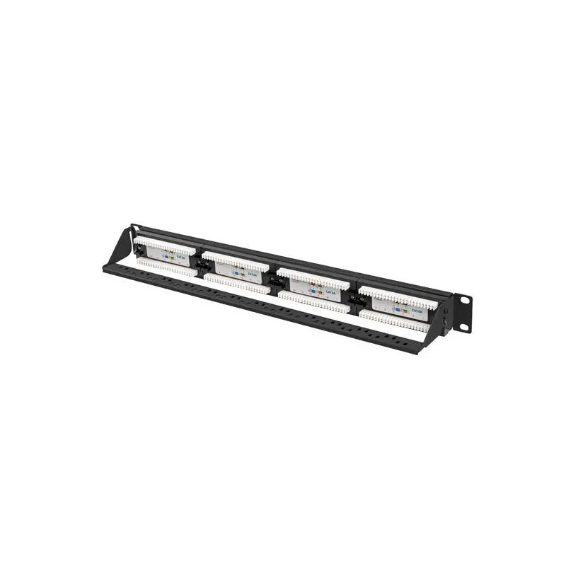 Patch panel Lanberg 24 port 1U kat.6A czarny | PartsPC.pl