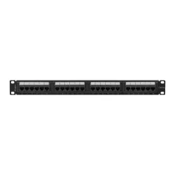 Patch panel Lanberg 24 port 1U kat.6A czarny | PartsPC.pl