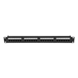 Patch panel Lanberg 24 port 1U kat.6A czarny | PartsPC.pl