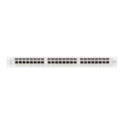 Patch panel Lanberg 24 port 1U kat.6A ekranowany szary | PartsPC.pl