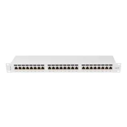 Patch panel Lanberg 24 port 1U kat.6A ekranowany szary | PartsPC.pl