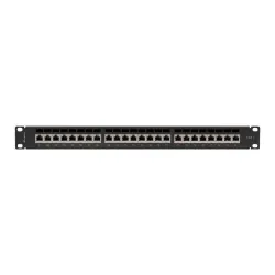 Patch panel Lanberg 24 port 1U kat.7 ekranowany czarny | PartsPC.pl