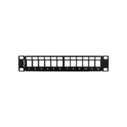 Patch panel pusty Lanberg 12 port 1U 10" z organizerem | PartsPC.pl
