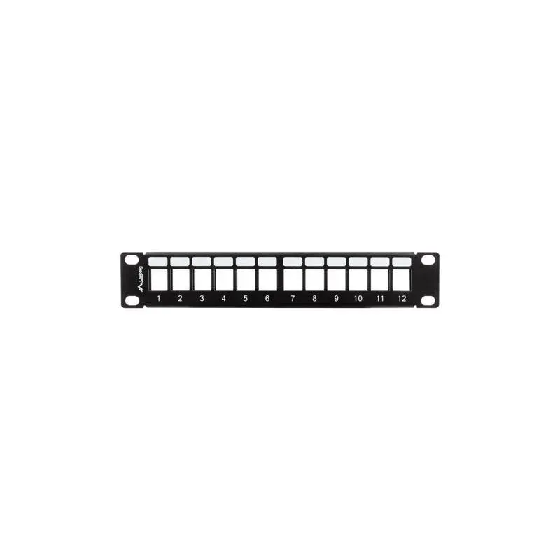 Patch panel pusty Lanberg 12 port 1U 10" z organizerem | PartsPC.pl
