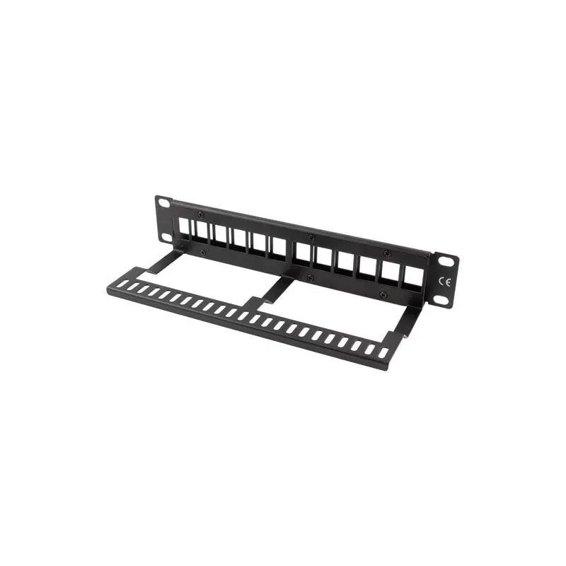 Patch panel pusty Lanberg 12 port 1U 10" z organizerem | PartsPC.pl