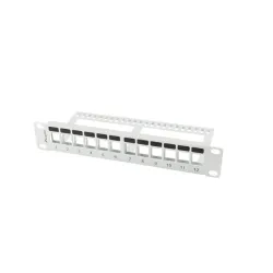 Patch panel pusty Lanberg 12 port 1U 10" z organizerem | PartsPC.pl
