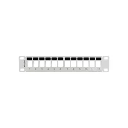 Patch panel pusty Lanberg 12 port 1U 10" z organizerem | PartsPC.pl