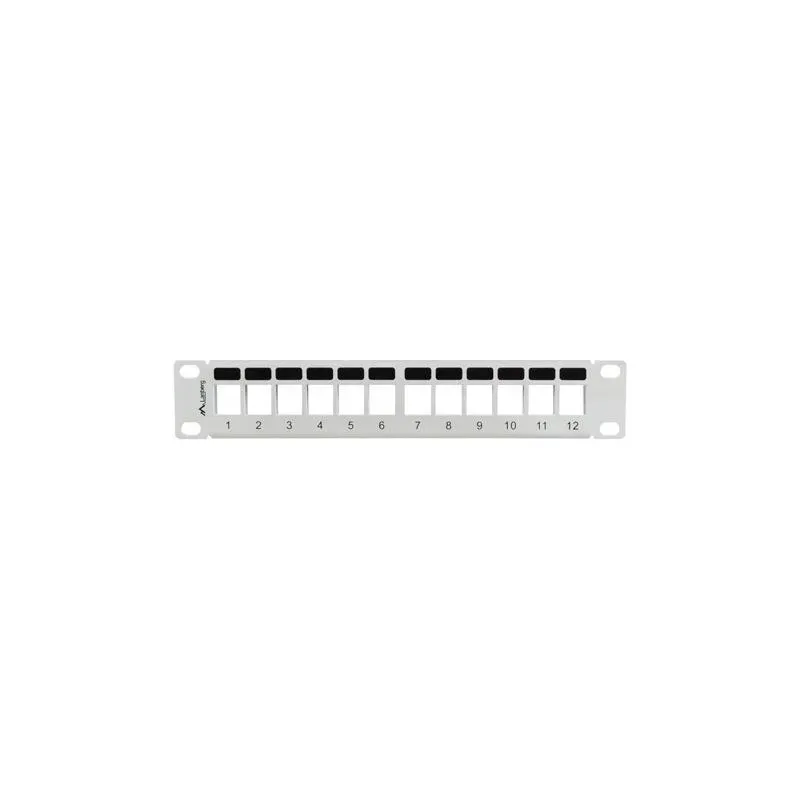 Patch panel pusty Lanberg 12 port 1U 10" z organizerem | PartsPC.pl