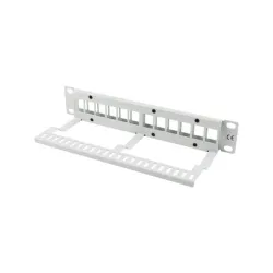 Patch panel pusty Lanberg 12 port 1U 10" z organizerem | PartsPC.pl
