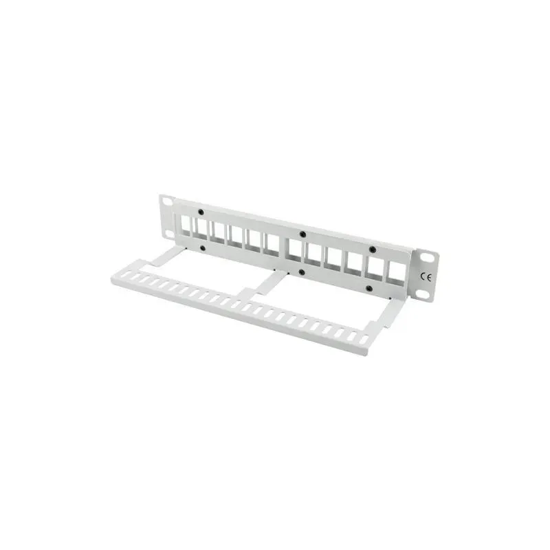 Patch panel pusty Lanberg 12 port 1U 10" z organizerem | PartsPC.pl