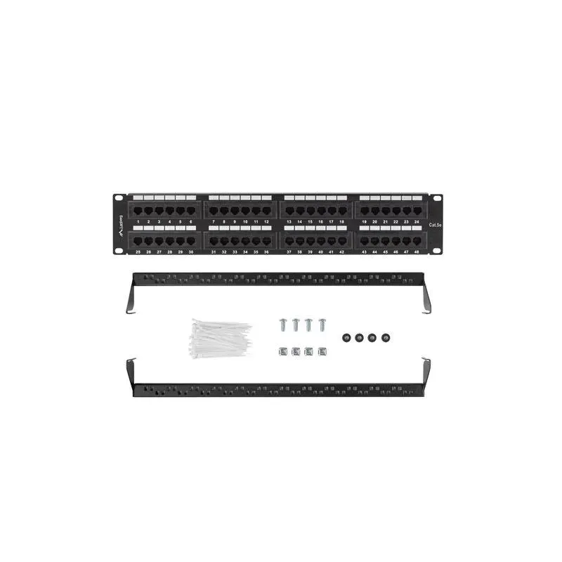 Patch panel Lanberg PPU5-2048-B 48 port 2U 19" kat.5e... | PartsPC.pl