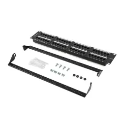 Patch panel Lanberg PPU6-2048-B 48 port 2U 19" kat.6 | PartsPC.pl