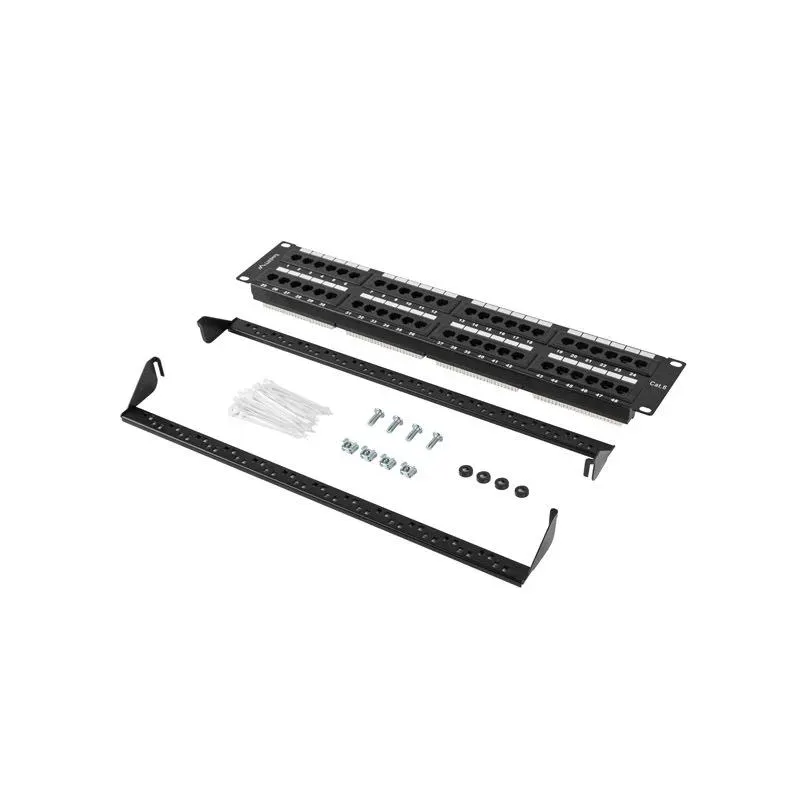 Patch panel Lanberg PPU6-2048-B 48 port 2U 19" kat.6 | PartsPC.pl
