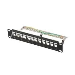 Patch panel pusty Lanberg 12 Port 1U 10" FTP z | PartsPC.pl